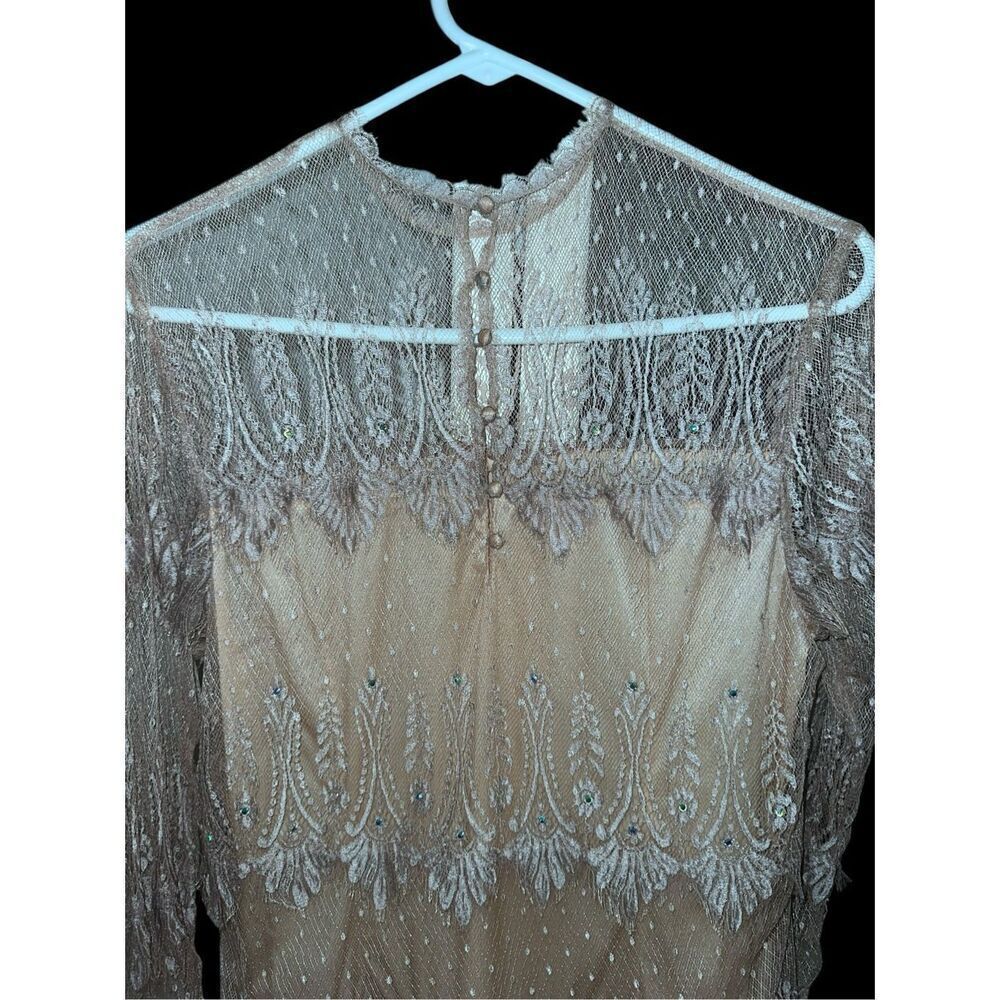 RARE VINTAGE SHOWSTOPPER BEAUTIFUL Vintage Rina diMontella Beige Rhinestones Sil - Picture 11 of 13